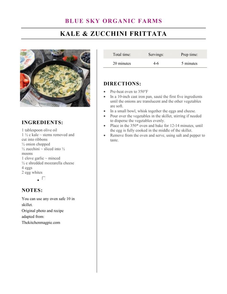 Omelet Kale & Zucchini